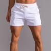 Men Pants Solid Cotton Three-point  Sports Elastic Mid-waist Lace-up Shorts Plus Size