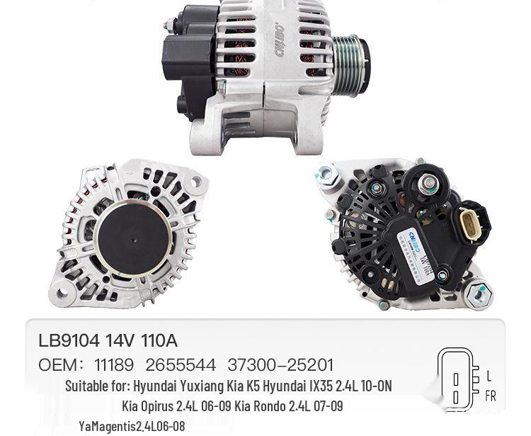 Original Quality Lippo Alternator for Hyundai IX35/Sonata 8 (37300-2G400)