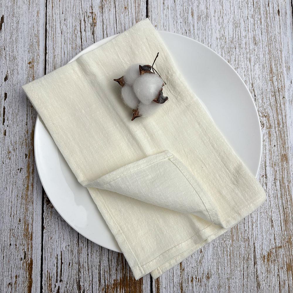 12PCS Cloth Napkins Washable Reusable 100%Cotton Napkins 30X45cm for Wedding Party Bridal Baby Shower Birthday Dining Table Deco