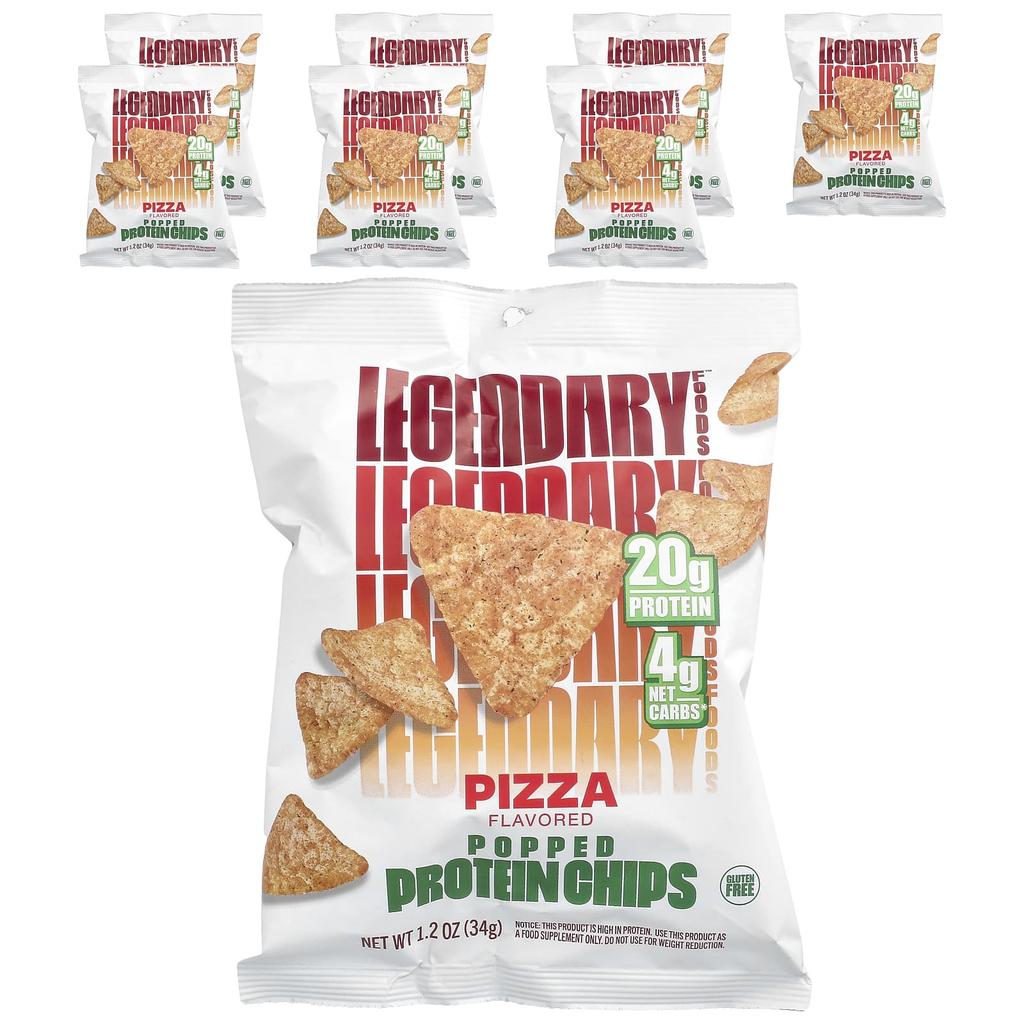 Puffed Protein Chips, Pizza, 7 Bags, 34G (1.2Oz) Each