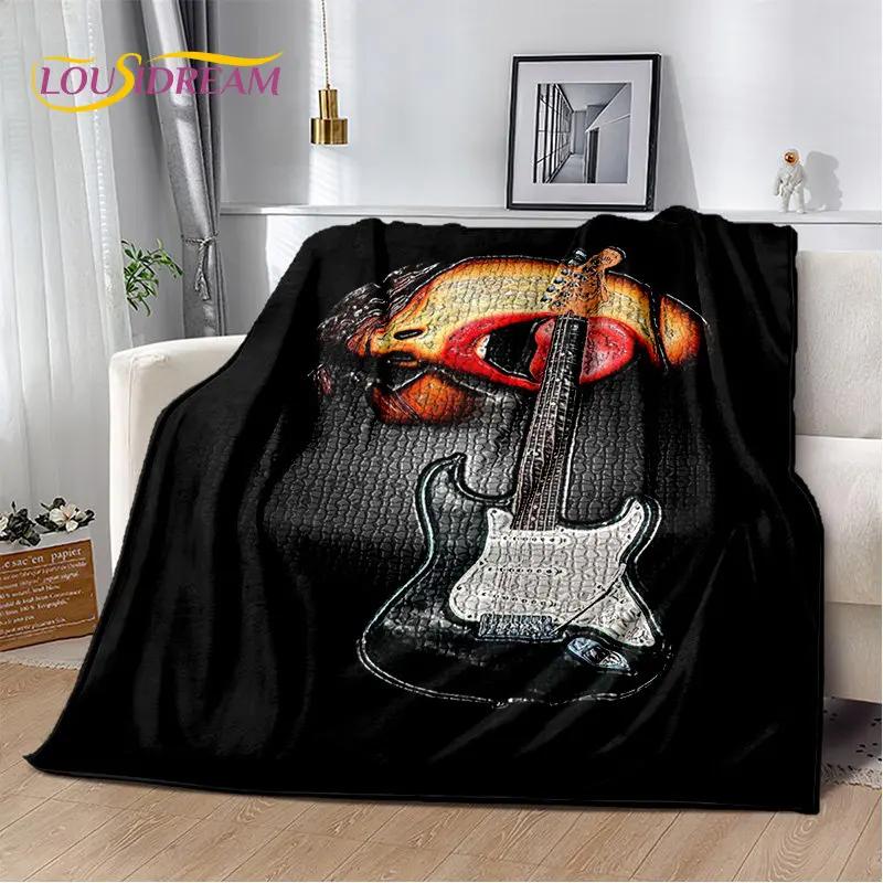 Classical Guitar Electric Guitar Soft Plush Blanket,Flannel Blanket Throw Blanket for Living Room Bedroom Bed Sofa Picnic Cover