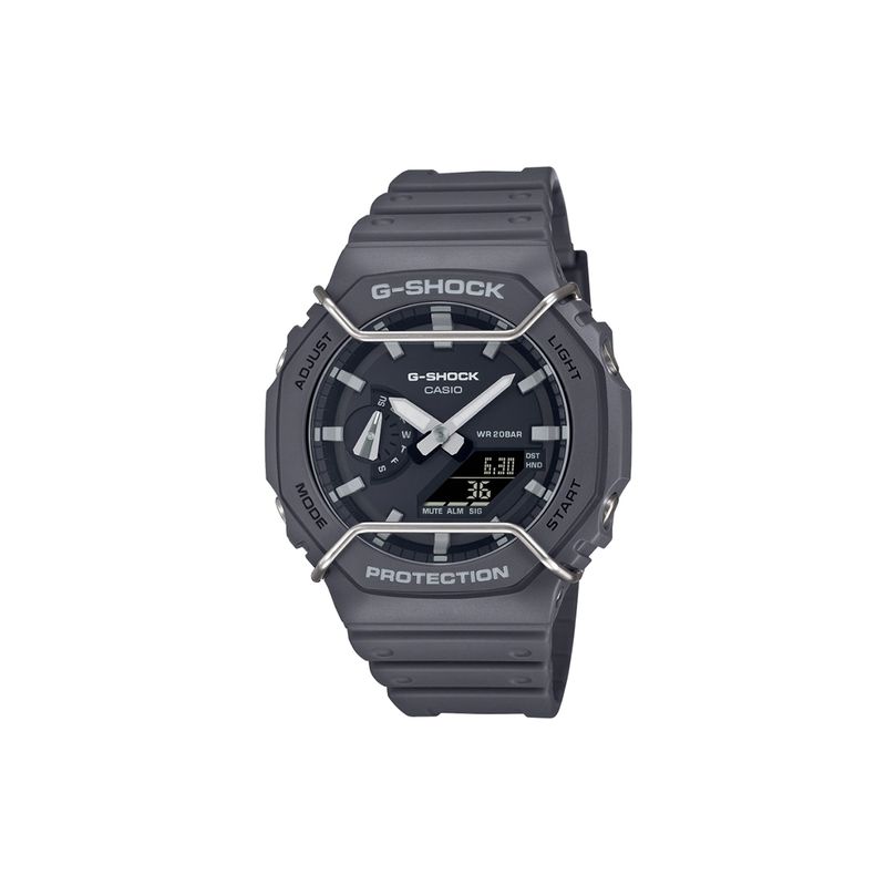 Casio G-Shock Octagonal Series Dual Display Sports Watch Men Watches Gray GA-2100PTS-8APR