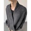 Unisex Korean Style V-Neck Knitwear Sweater Cardigan - Autumn/Winter Loose Fit