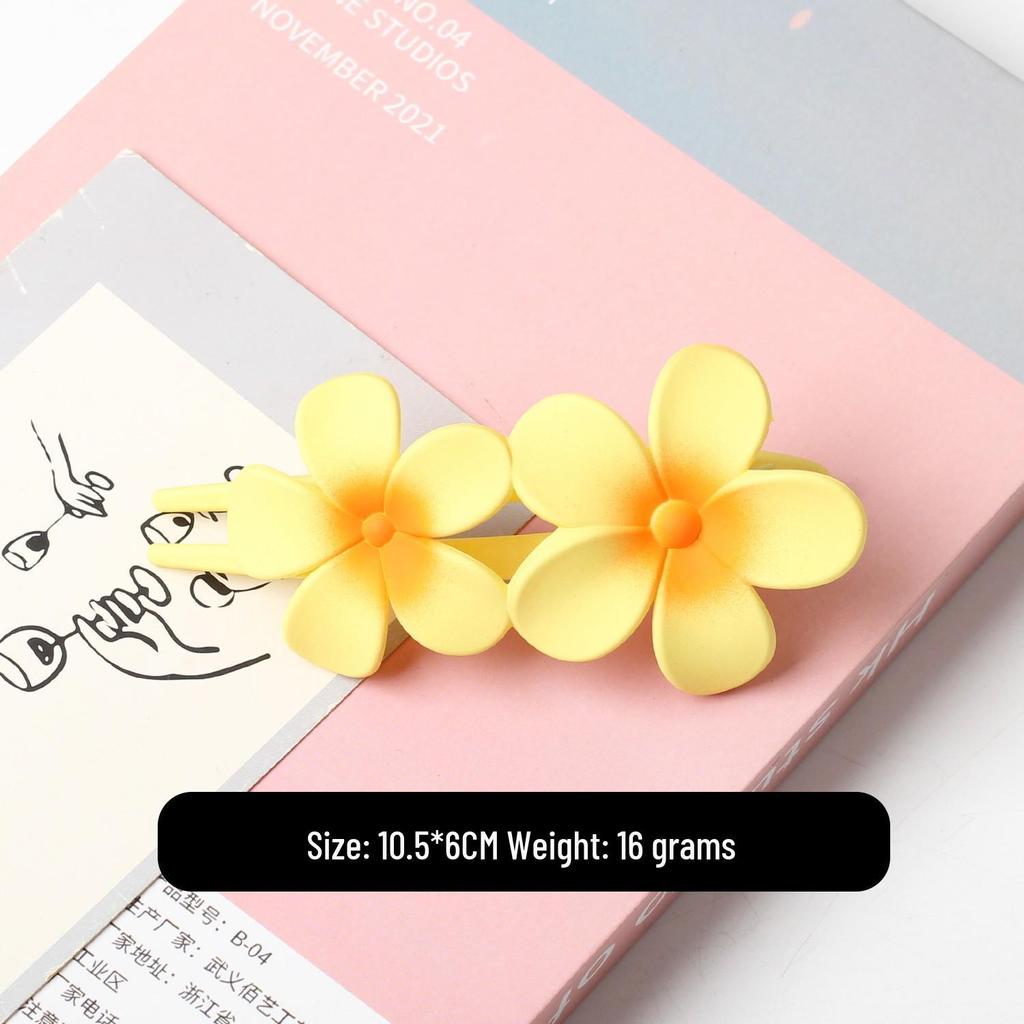 Elegant Matte Flower Updo Duckbill Hair Clip for Women
