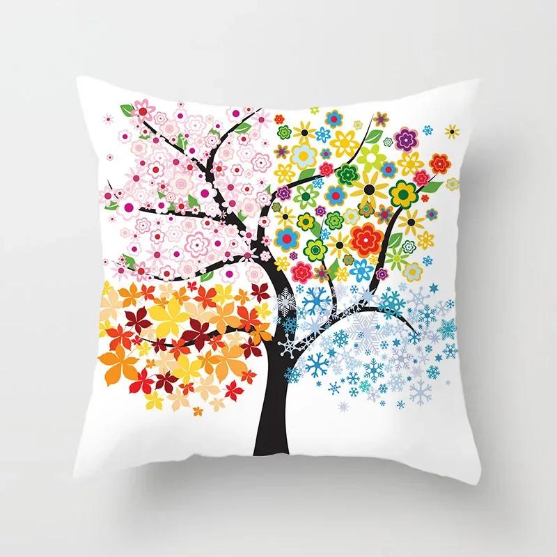 Lebensbaum Kissenbezug x Polyester Schönheit Kissenbezug Bequemer Kissenbezug Heimdekor Kissenbezüge 9P