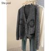 Women's V-Neck Loose Knit Cardigan