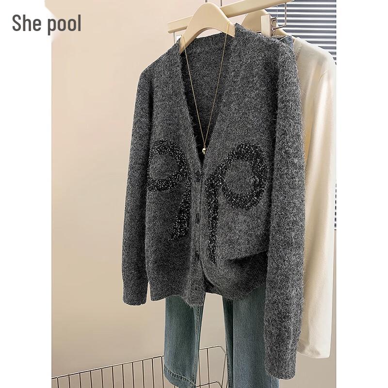 Women's V-Neck Loose Knit Cardigan