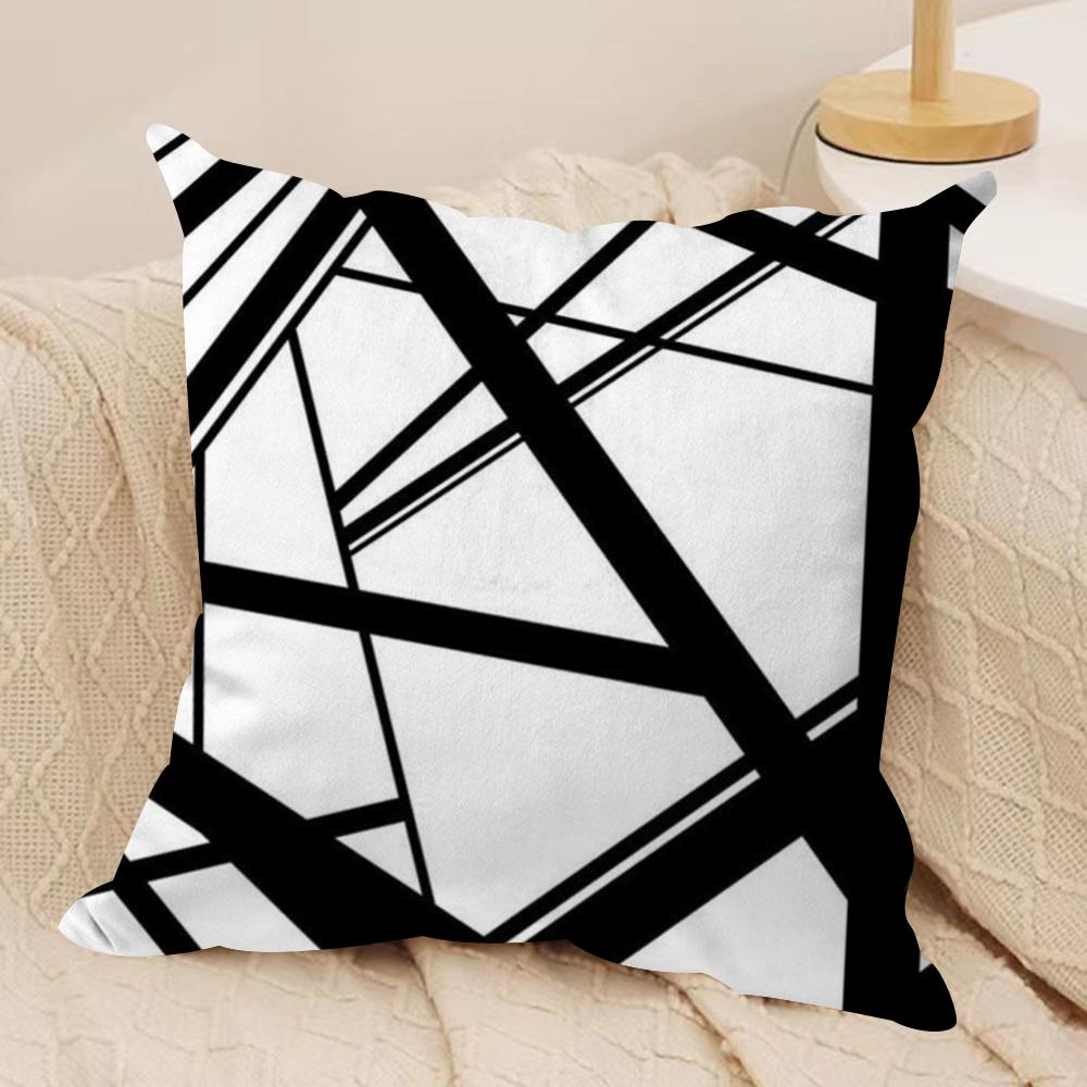 

Van H-Halen Cushion Cover Silky Short Plush Double-Sided Printed Pillow Case for Sofa All Seasons Home Decor Gift 45x45cm
