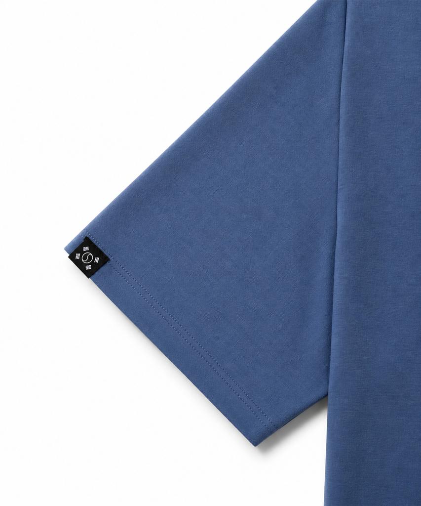 LENGAGEMENT Small Heart Relaxed Fit Modal Short Sleeve T-Shirt [Blue]