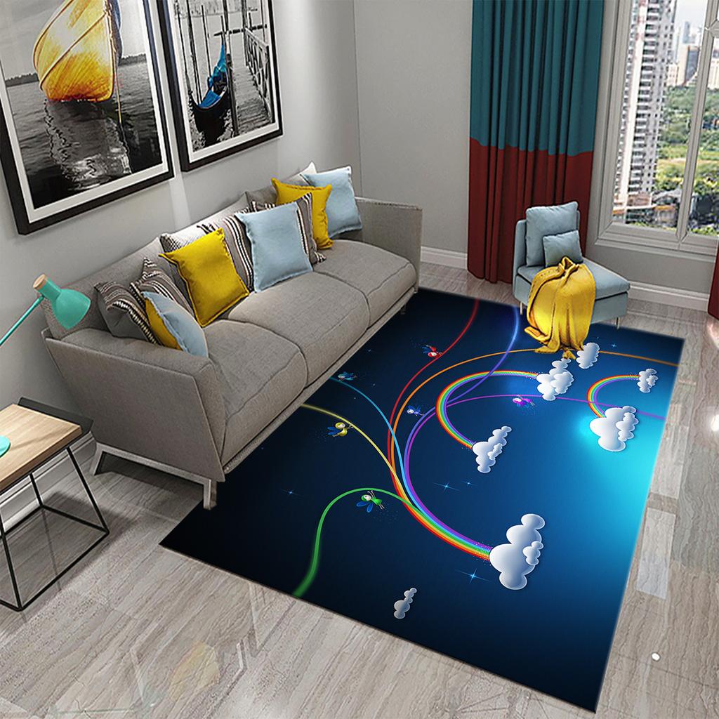 Colorful Rainbow Carpet for Bathroom Living Room Bedroom Kitchen Entrance Rug Soft Non-Slip Carpet Home Decoration Floor Mat