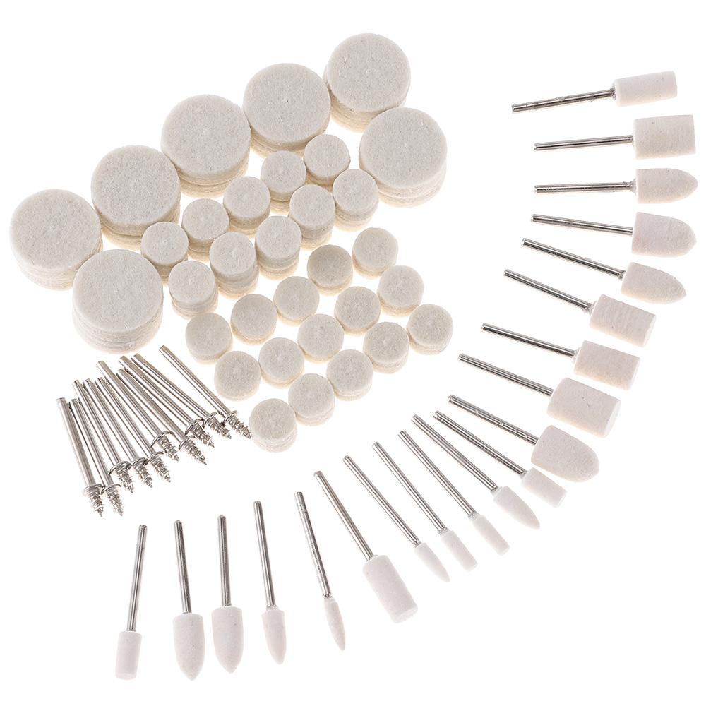 80Pcs 1/8" Shank Felt Polishing Wool Felt Rotary Tool Buffing Wheel for Dremel Rotary Tool Watch
