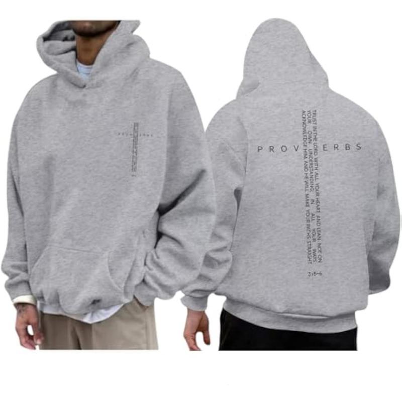 Christian Hoodies for Men Inspirational Religious Faith Cross Sweatshirts Vintage Bible Verse Graphic Hoodie Pullover