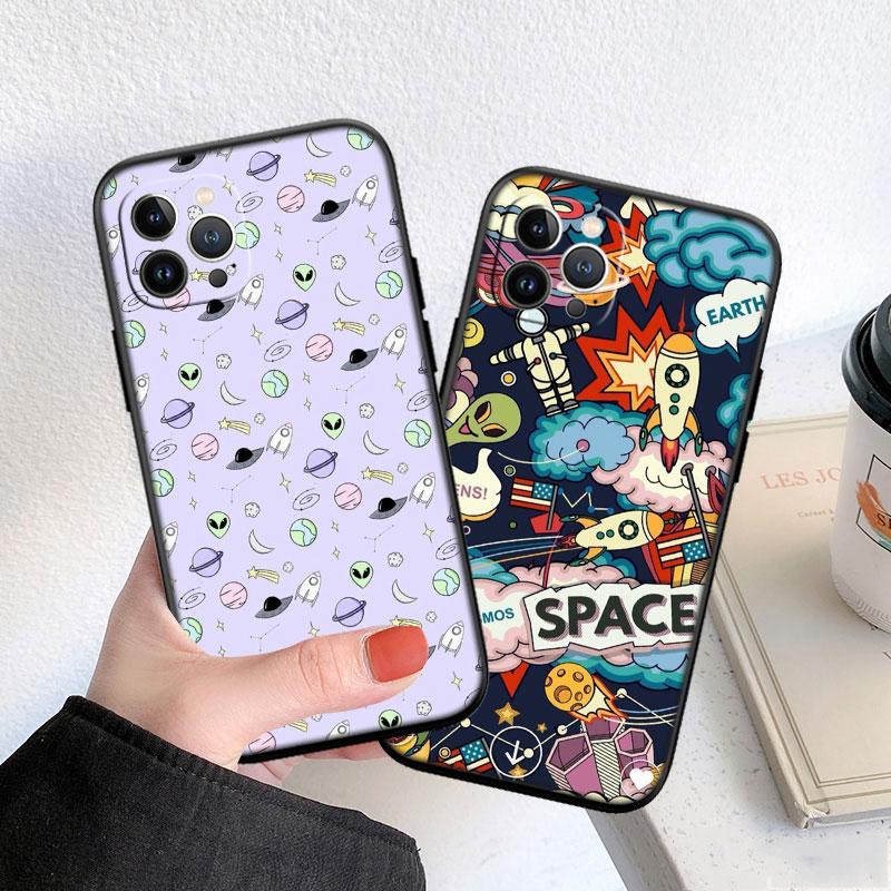 MY25 Space Astronaut Alien UFO Soft Shell Phone Case for Redmi Note 10 11 12 Pro Max 10S 10C 10T 11A 11S 12S 12C