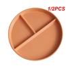 1/2PCS Divided Dish In 3 Diet Reusable Round Dinner Plate Kitchen Dinnerware Portion Plates for Adults 3 Compartments Microwave