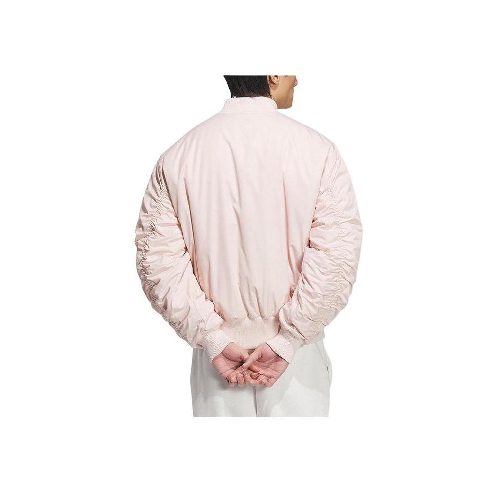 adidas Originals Logo Reißverschluss Sport Stehkragen Locker Langarmjacke Unisex Jacke Miracle-Quartz JL8382