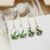 Cartoon, Green Plant, Cactus, Metal Polygon, Cute Multi-Earring Jewelry, Light Luxury Jewelry
