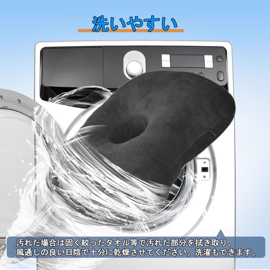 Hohles Ohrkissen für Seitenschläfer und Ohrringe (schwarz)