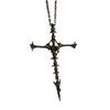 Unique Gothic Black Cross Skeleton Pendant Necklace Stylish Alloy Jewelry For Trendy Men And Women