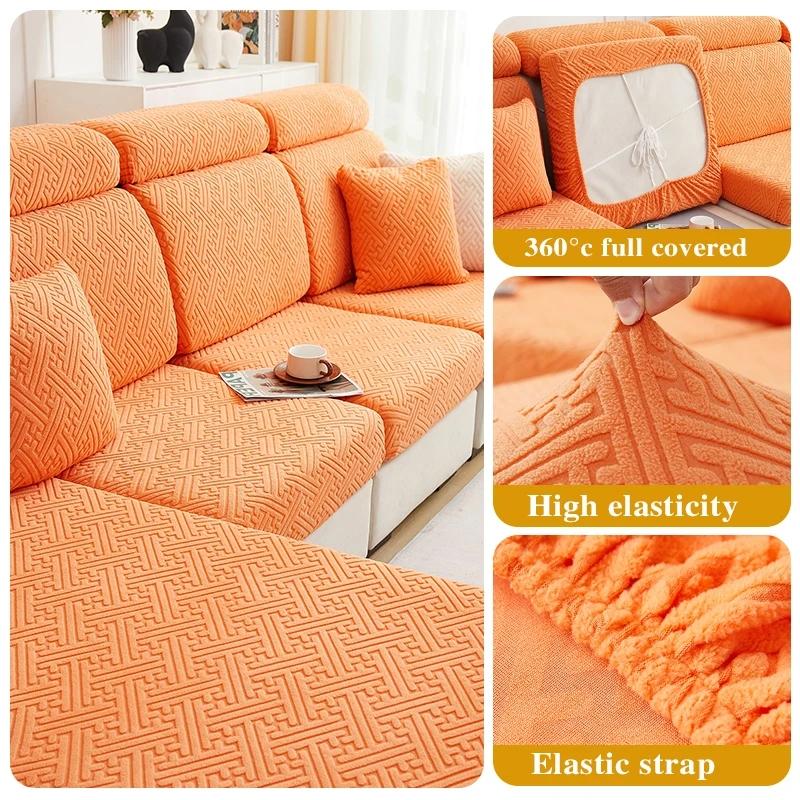 

Жаккардовый чехол на подушку сиденья дивана, эластичные чехлы для дивана для гостиной, защита от царапин кошек, подходит для кресла, углового модульного дивана Normal Size (S)-1pc