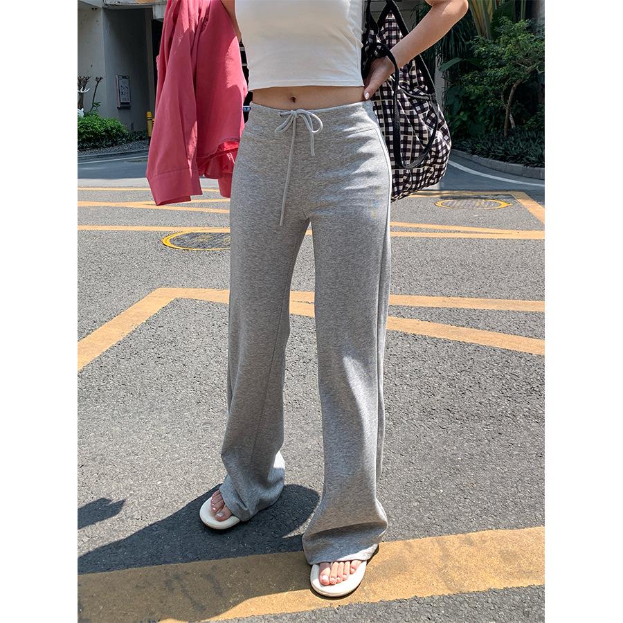 

Huang Zheng Women s Drawstring Elastic Waist Straight-Leg Sports Pants 2025 - Summer Style, Versatile & Comfortable Small