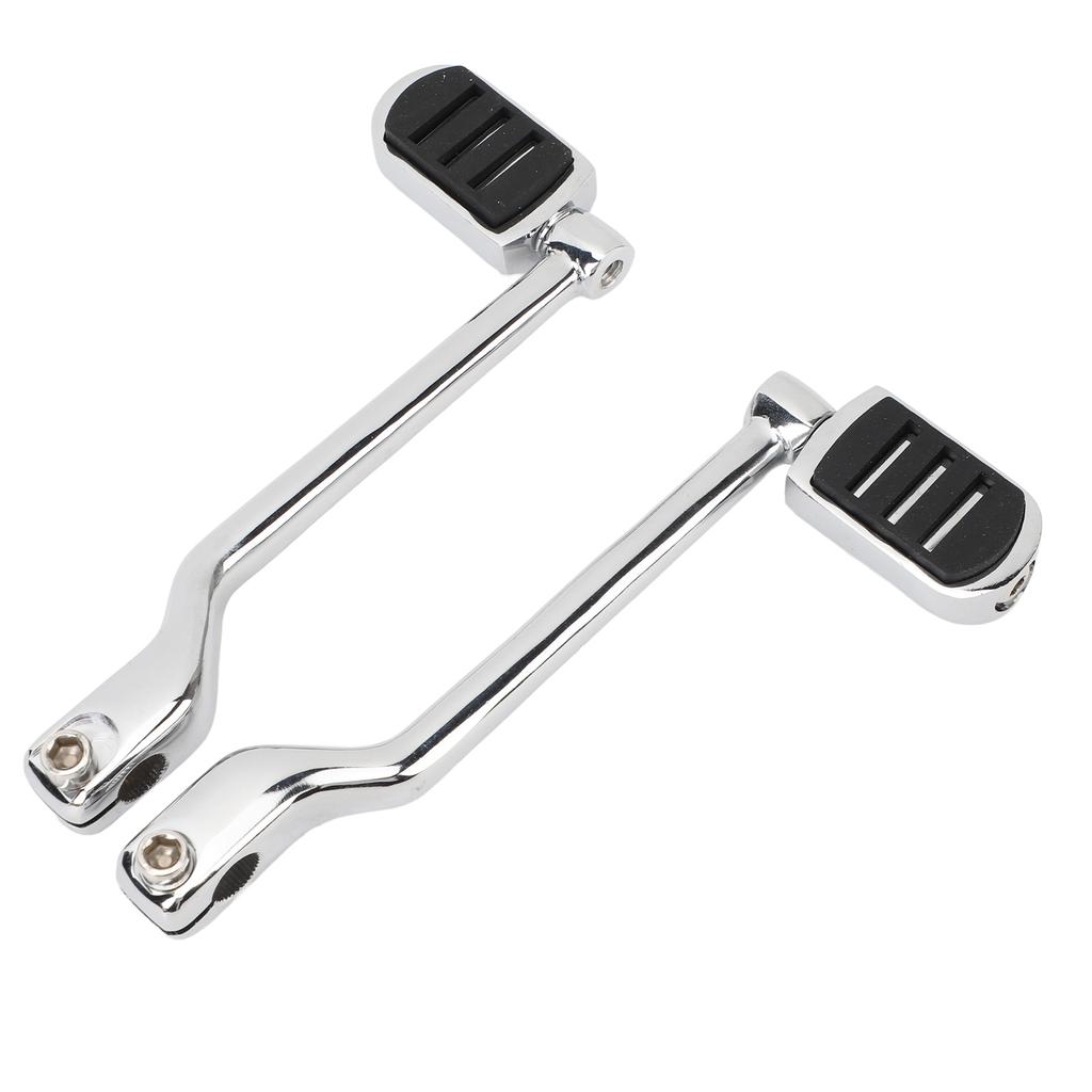 2 Pcs Chrome Heel Toe Shift Pegs Zinc Alloy Front Rear Shifter Lever Foot Pegs for Touring Trike