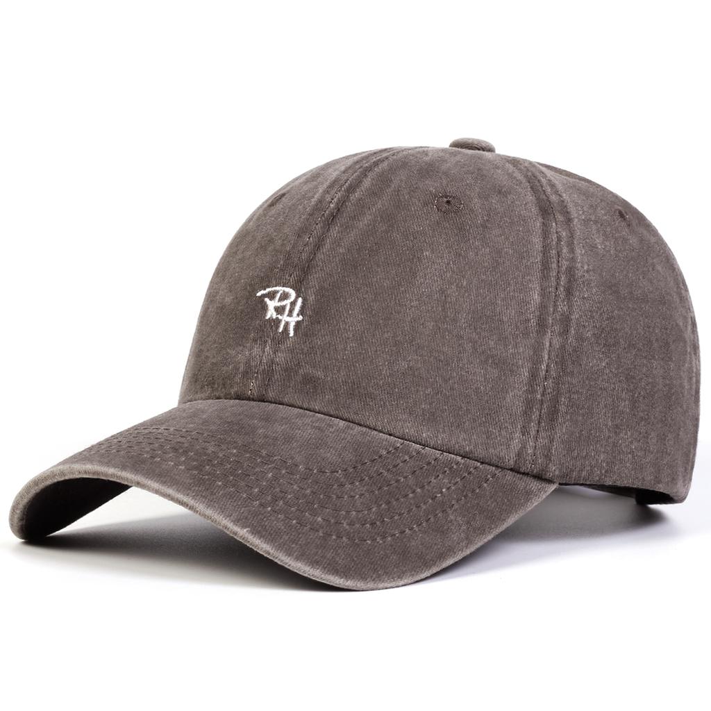 Retro Letter Embroidered Cap – Adjustable Washed Cotton Baseball Hat for Men & Women Outdoor