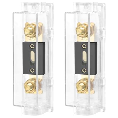 Portafusibles ANL, Estéreo de Audio y Video para Coche, Entrada y Salida de Calibre 0/2/4 con Fusible ANL de 300A, 2 Piezas