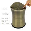 KInGSUnS Mülleimer, luxuriöser Edelstahl, 6 l, kleine Staubbox, stilvoller Vintage-Mülleimer, Schwingdeckel, kein Innenbehälter, bronzefarben, für Zuhause und Wohnzimmer, elegant