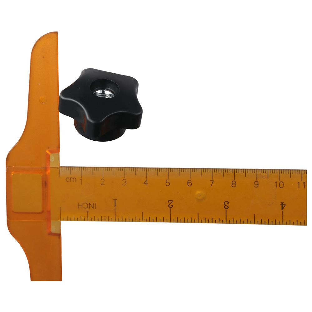 4pcs Black Five-Star Thru Knobs M8 Perforated Knob  for Saw, Lathe, Fixed Length Fixture