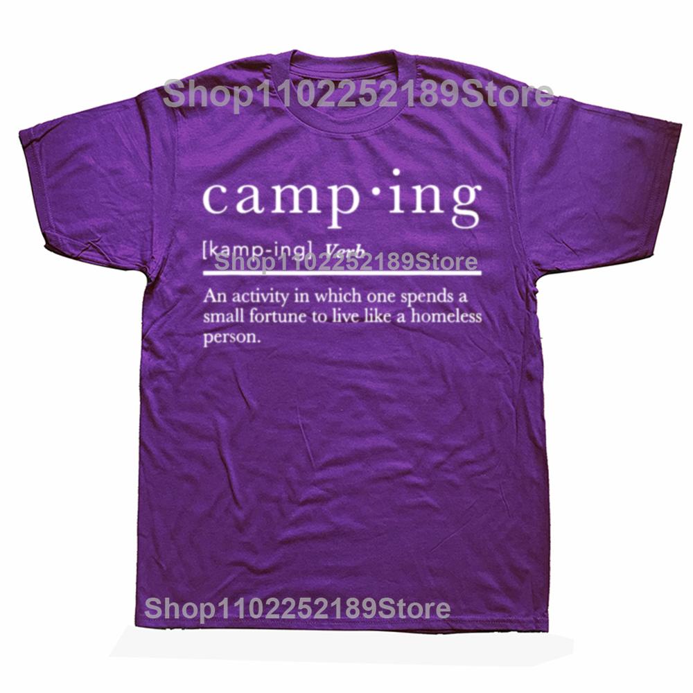 

Funny Camping Definition Camp Graphic T-shirts Men Women s Fashion Casual Oversized Tshirt 100% Cotton Loose Oversized T Shirt 4XL