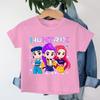New 2025  KPop Demon Hunters Saja Boys Cartoon Boys Tshirt Round Neck Print Fashion Casual Top Childrens Tshirt Kids Clothing
