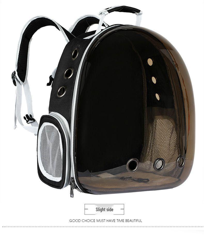 Panoramic Pet Backpack: Portable, Transparent Double Shoulder Carrier for Cats