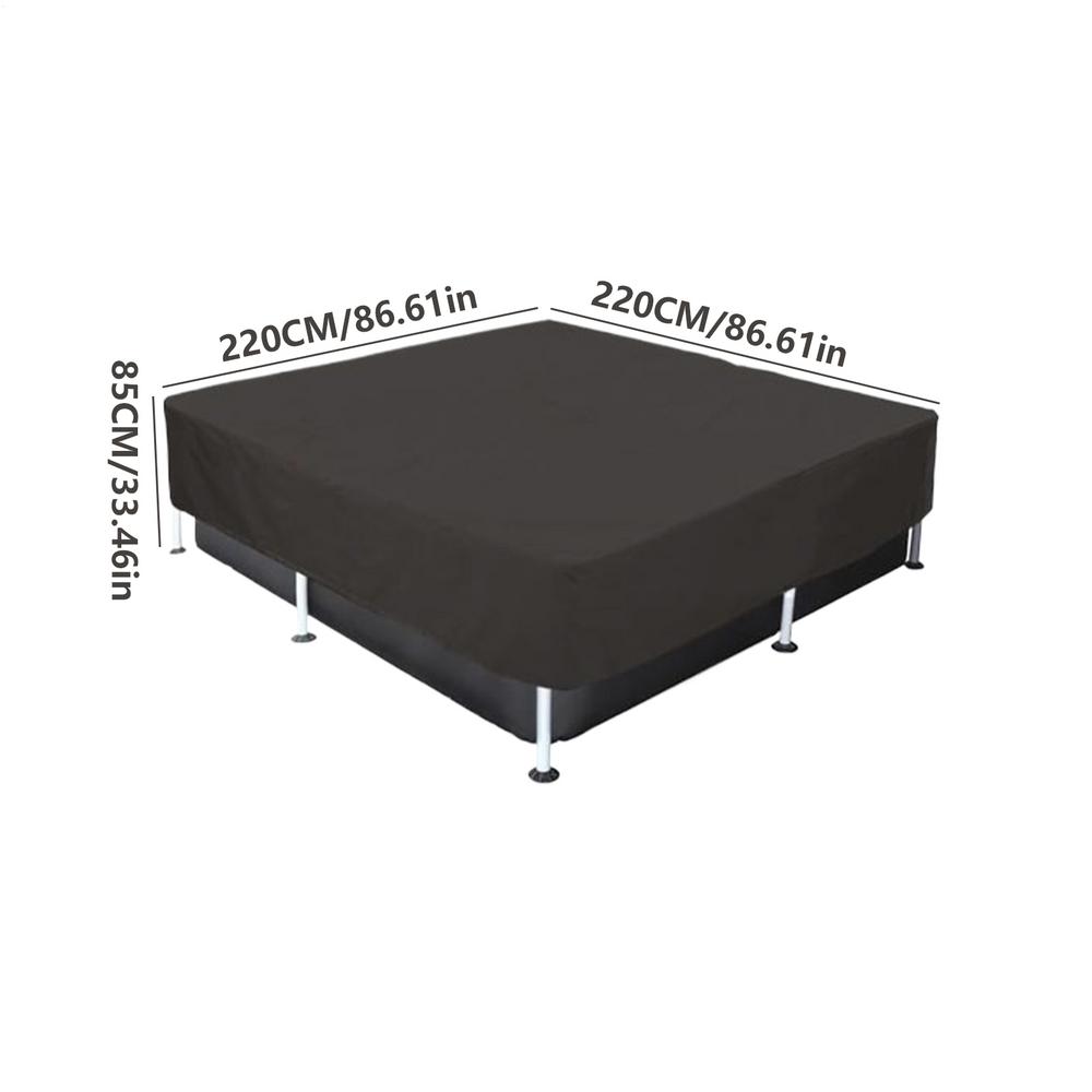 Rectangular Pool Cover For Swimming Pool Oxford Cloth With Drawstring Furniture Cover Outdoor Waterproof UV Resistant Cover