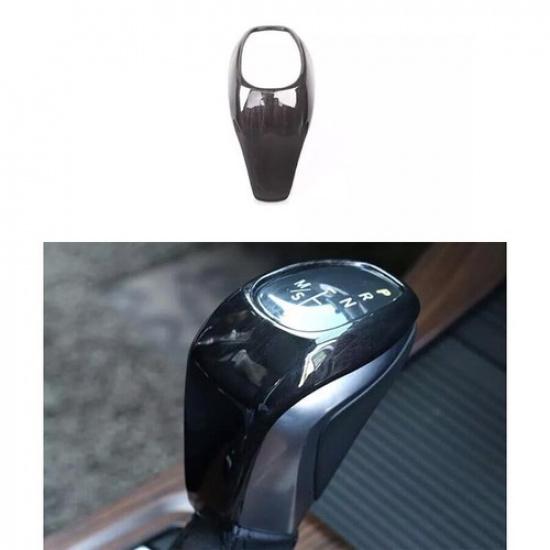 Gear Shift Knob Cover Central Console Wood Grain Black 2018- For BMW X2 F39