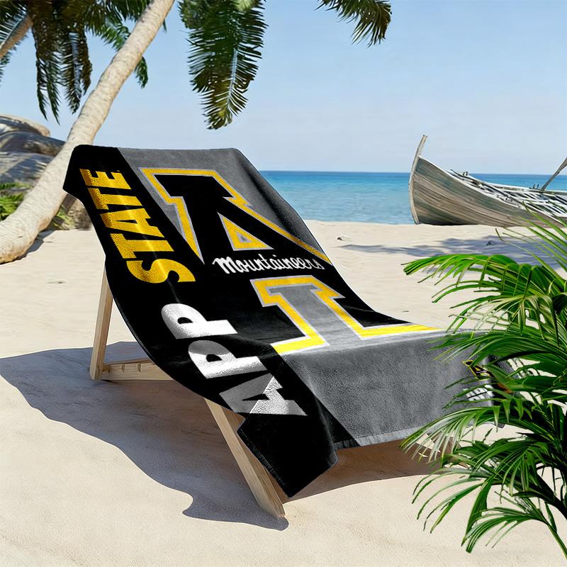 Appalachian State Mountaineers Print Beach Towel, Large Soft Quick Dry Towel for Beach Camping Swimming