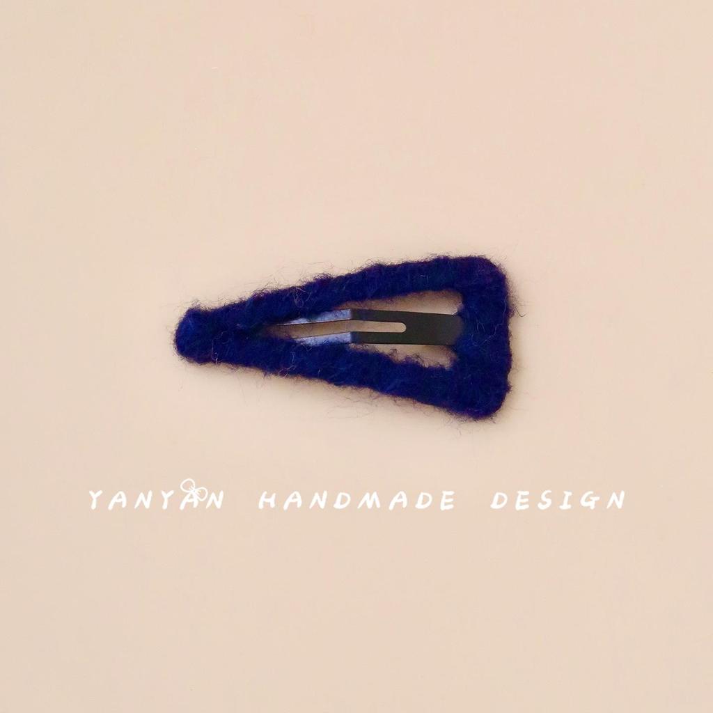 Children's Woolen Triangle Hair Clip - Autumn/Winter Accessories for Girls and Babies
