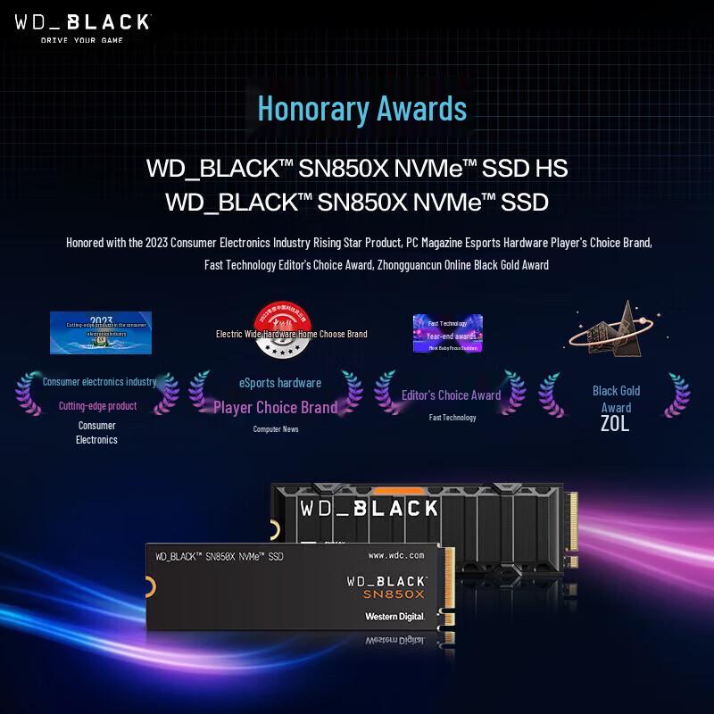 WD Black SN850X NVMe PCIe 4.0 Gaming SSD