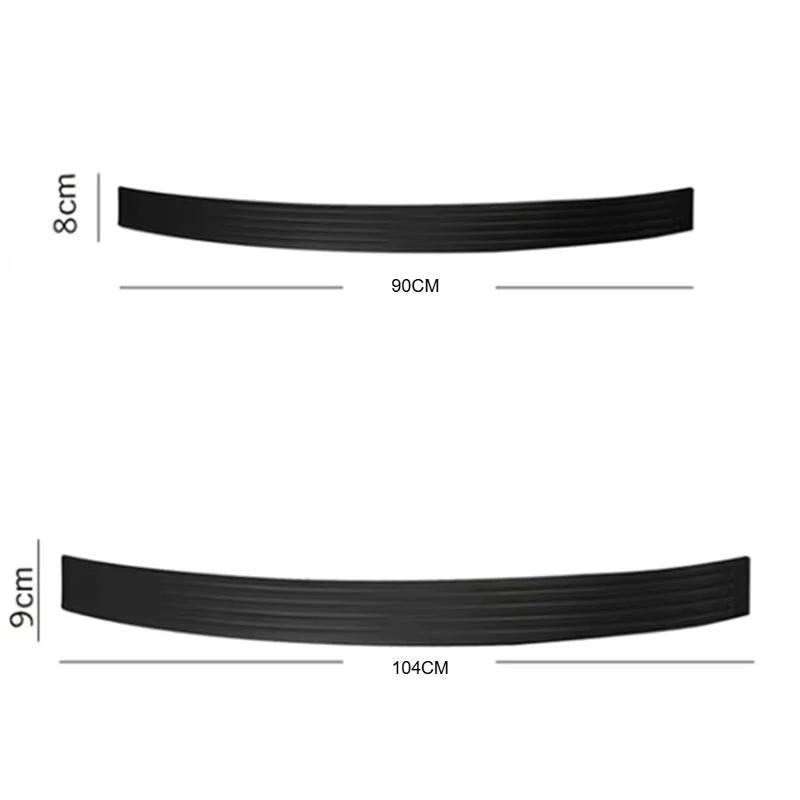Car Rear Bumper Protector Guard, Trunk Sill Cover Strip Scratch Guard Pad, Universal Rubber Threshold Protection Sticker for Auto Accessories