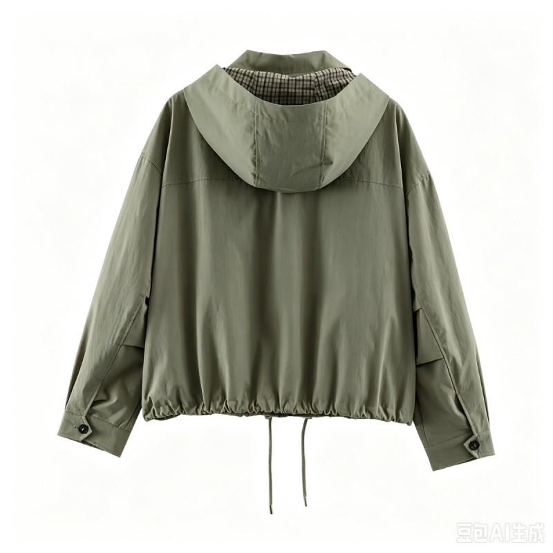 2026 Womens Streetwear Detachable Hooded Jacket W025 12769
