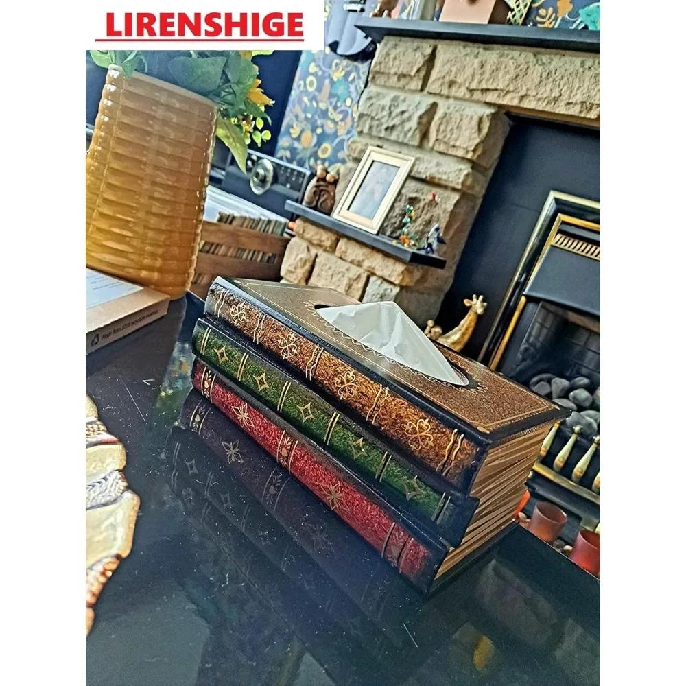 For Paper Towel Box Handkerchief Elegant Washbasin and Washbasin Paper Towel Dispenser Wood 25x14x10cm Red