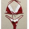 European & American Velvet Lingerie: See-Through Christmas Charm Performance Set - Queen Plus Size Erotic
