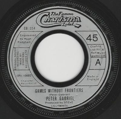 Disc 7 inch PETER GABRIEL - Games Without Frontiers CB354 Charisma 1980 UK Rock Folosit