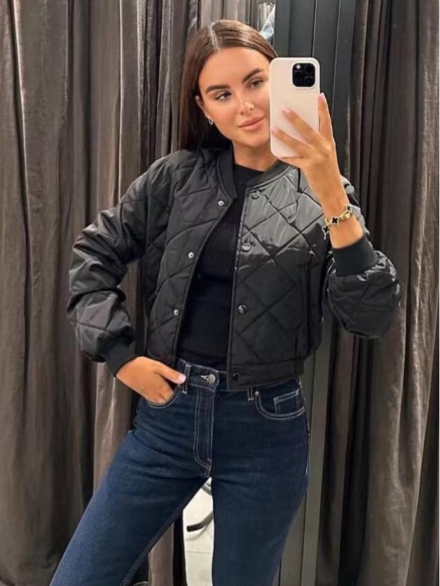 Women's Comfortable Casual Bomber Jacket Coat for Autumn/Winter 2025 (Style A19847)