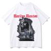 Marilyn Unisexson Durchbohrtes Doppelkreuz T-Shirt Retro-Print Baumwoll-Oberteil Grafische Ärmel Unisex Unisex Damen Freizeit Rundhals-T-Shirts Y2k