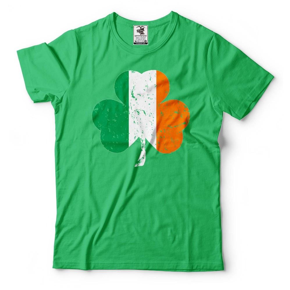 Irish Leaf Shirt Ireland Patriotic Flag T Shirt Saint Patricks Day Gift Tee
