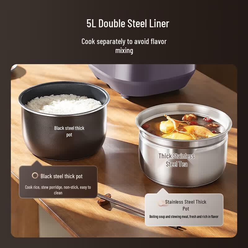 Midea 5L IH Smart Electric Pressure Cooker & Rice Cooker MY-S5972K CN plug (adapter included)