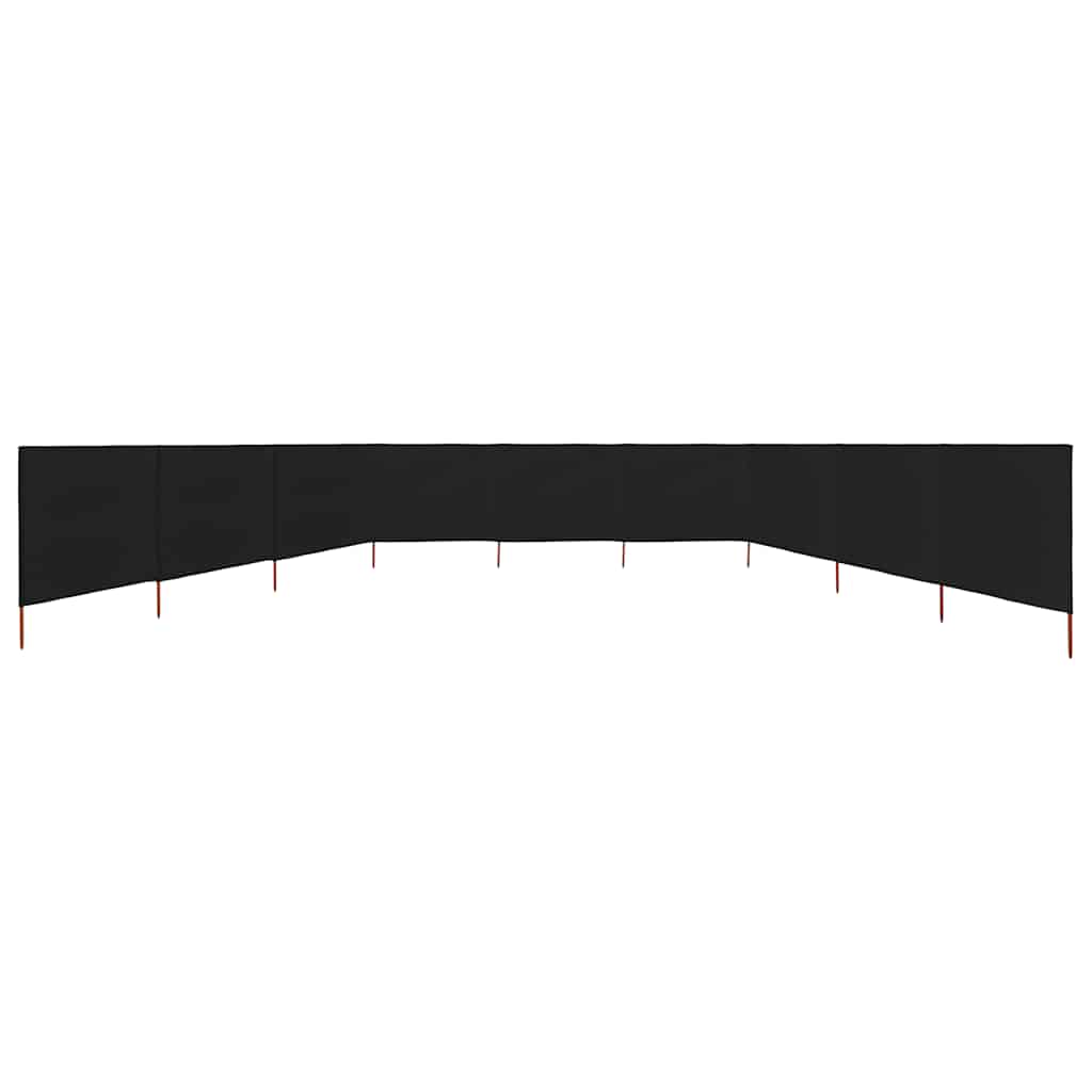 9 Piece Windscreen Mesh 1200 X 160 Cm Black