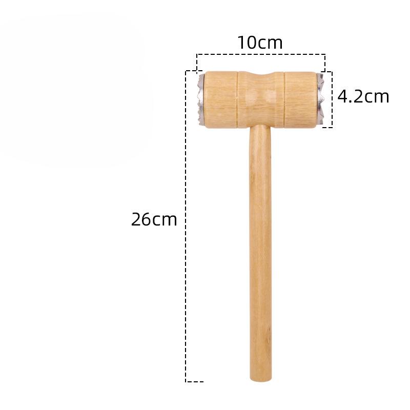 

Double-sided Wooden-handled Meat Hammer Steak Hammer A Perfect Tool for Breaking TendonsA Household Manual Practical Small Tool Meat hammer