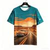 Men's Fashion 3D Printed Men's T-Shirt Round Neck Short Sleeve Trendy Street Wear
