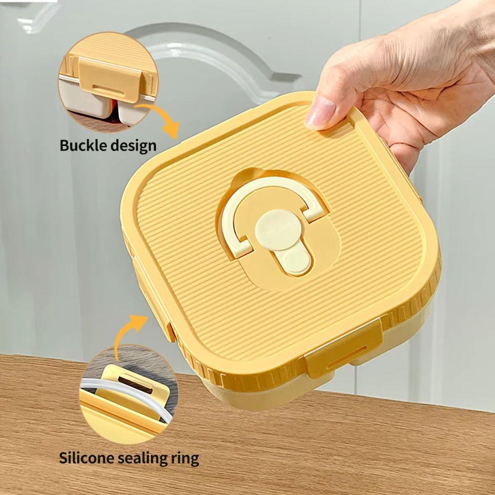 Contenedor Portátil para Ensalada de Frutas Apto para Microondas Bandeja de Comida para Viajes Plato de Almuerzo Dividido Trabajadores de Oficina